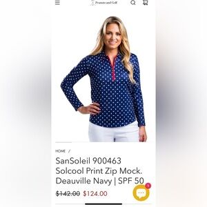 SanSoleil easy carte, long sleeve, Mock collar top. Mint condition
